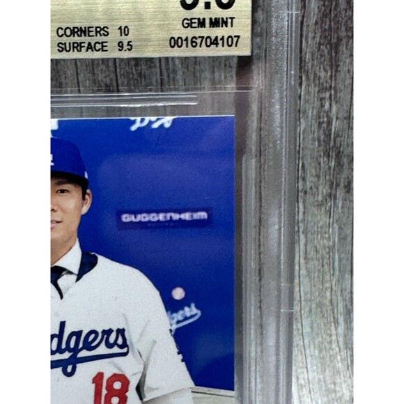 2023 TOPPS NOW OFFSEASON #OS25 YOSHINOBU YAMAMOTO ROOKIE RC BGS 9.5 Gem Dodgers - Picture 3 of 9